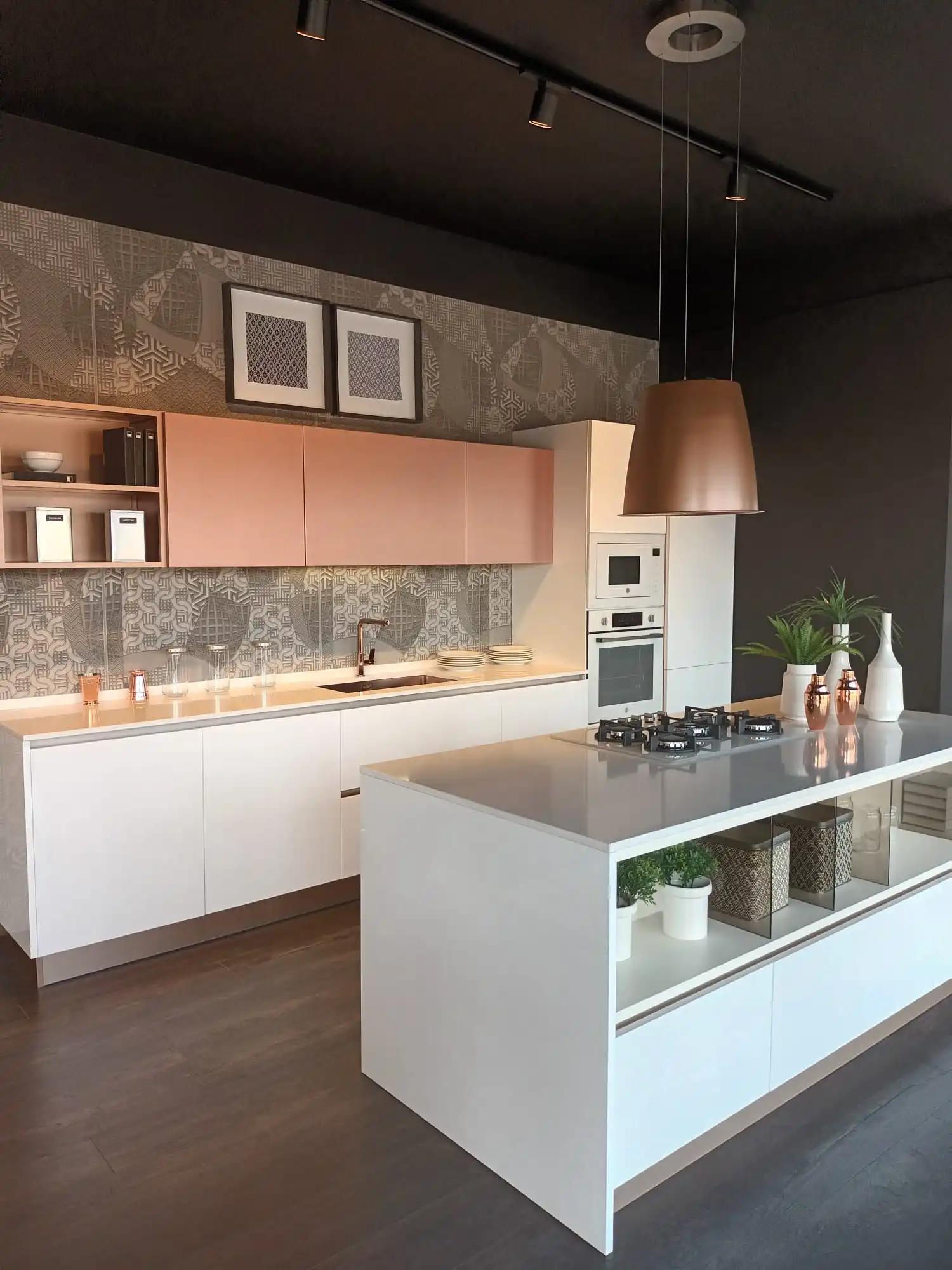 Cucina-Lube-Immagina-Bianco-Lucido-Rame-Spazzolato-1