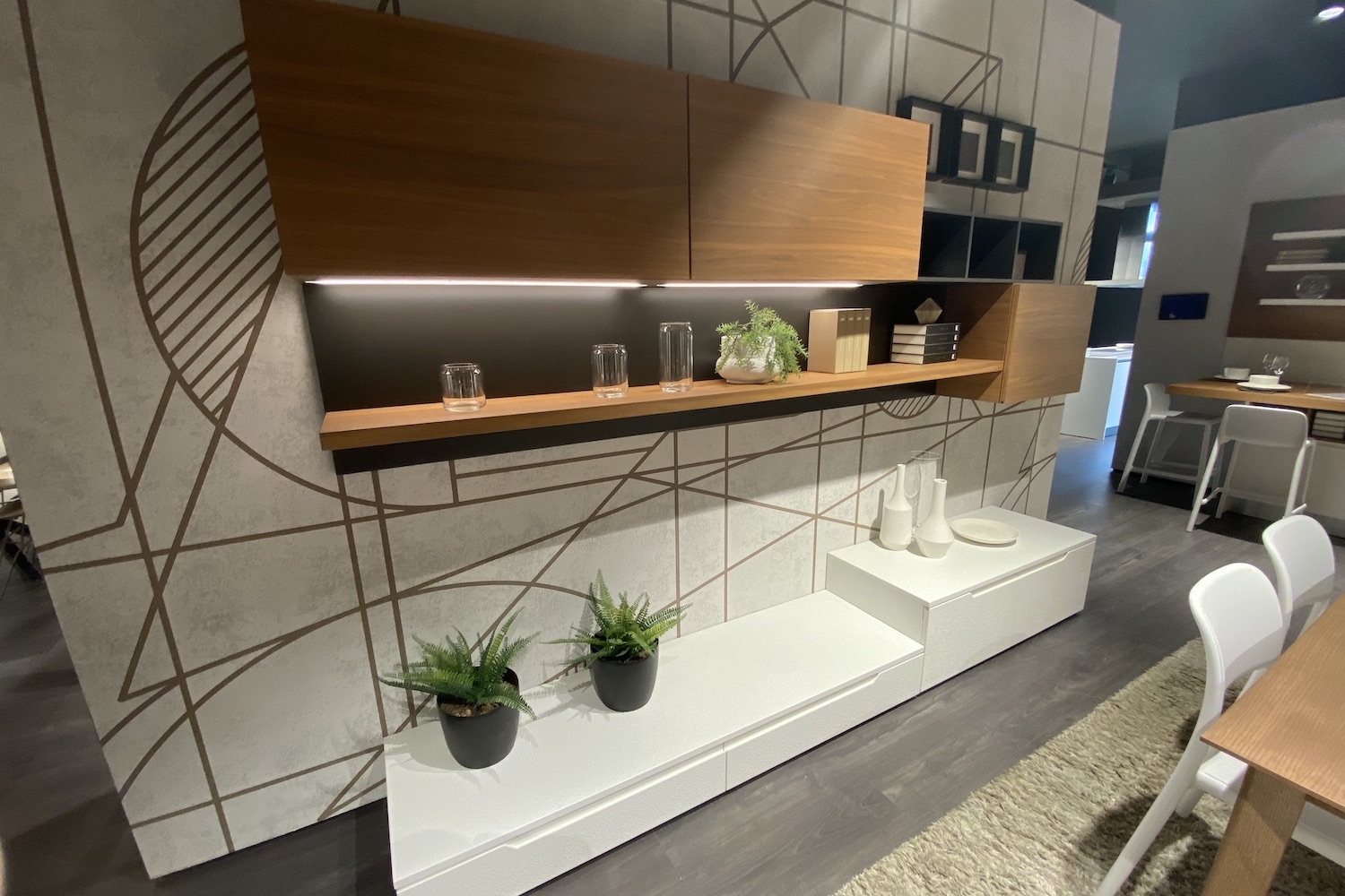 Lube Living Luna Noce prezzo outlet | Cucine Lube Outlet | Creo Kitchens | Pronta Consegna