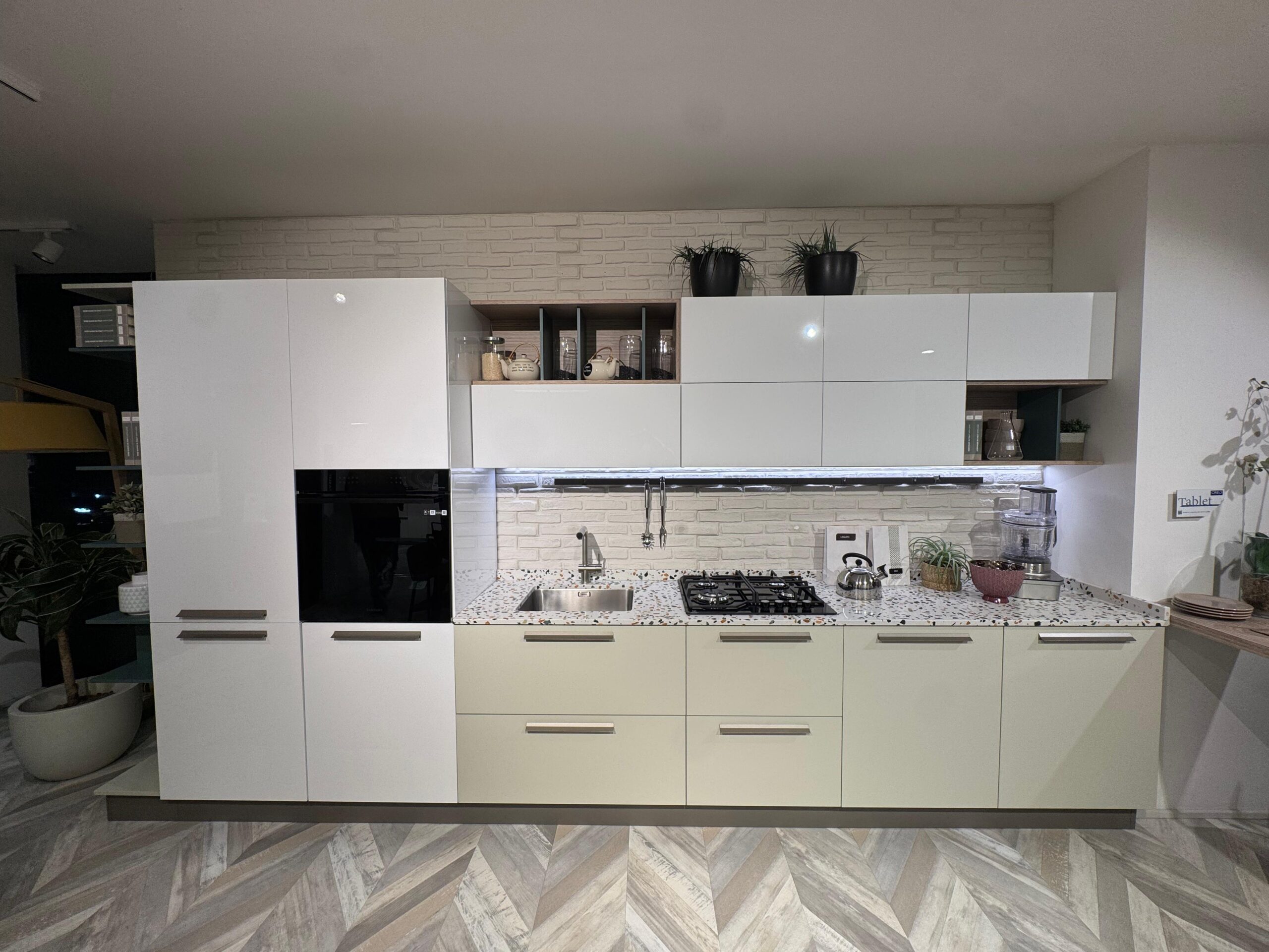 Cucina TABLET VERDE GIADA prezzo outlet | Cucine Lube Outlet | Creo Kitchens | Pronta Consegna